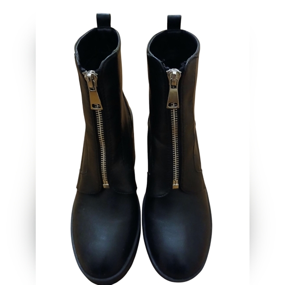 ASOS Miss Selfridge NWOB Black Zipper Punk Steam Grunge Indie Rock Boots 6 UK 4 - Picture 3 of 16